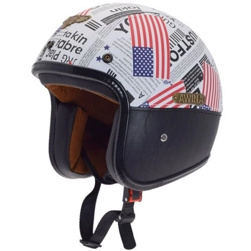 Шолом Awina AIX-027 White/Blue/Red/Black