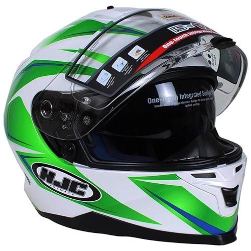 Шолом HJC IS17 Osiris MC4 White/Green