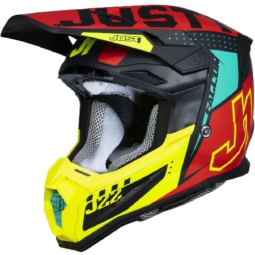 Шолом Just1 J22-F Falcon Red/Yellow/Black