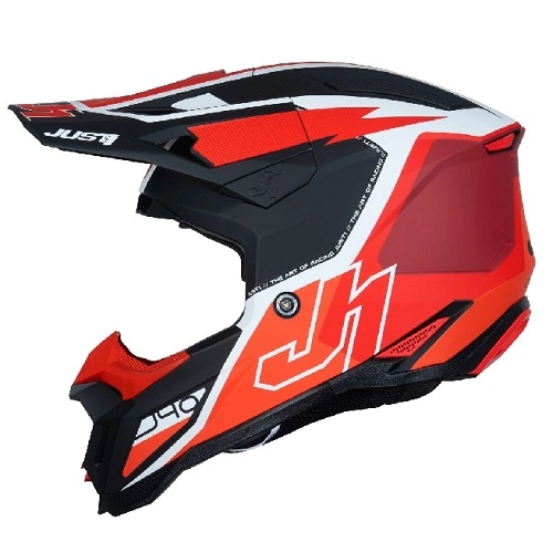 Шолом Just1 J40 Flash Red/White/Black