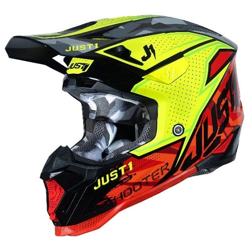 Шолом Just1 J40 Shooter Camo/Red/Black