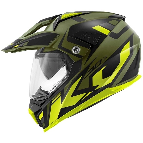 Шолом Kappa KV30 Evo Grayer Dual Black/Green/Yellow