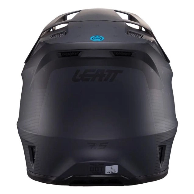 Шолом Leatt Moto 7.5 Stealth + Мотоокуляри Leatt Velocity 4.5 Stealth Clear Lens