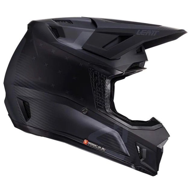 Шолом Leatt Moto 7.5 Stealth + Мотоокуляри Leatt Velocity 4.5 Stealth Clear Lens