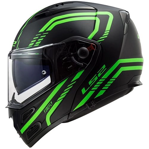 Шолом LS2 FF324 Metro EVO Firefly Hi-Vis Black/Green