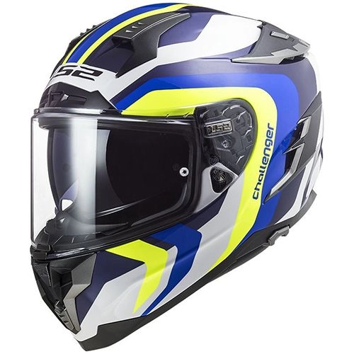 Шолом LS2 FF327 Challenger Galactic White/Yellow/Blue