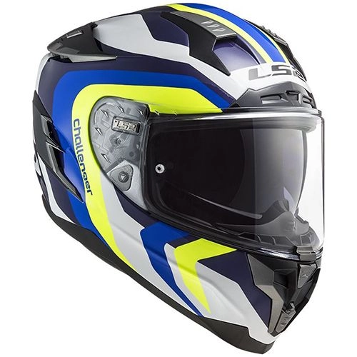 Шолом LS2 FF327 Challenger Galactic White/Yellow/Blue