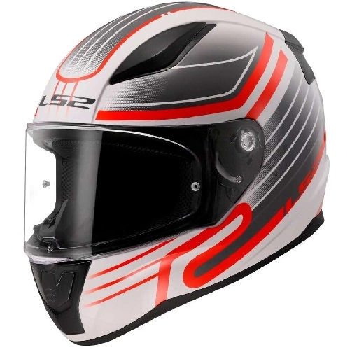 Шолом LS2 FF353 Rapid II Circuit White/Red