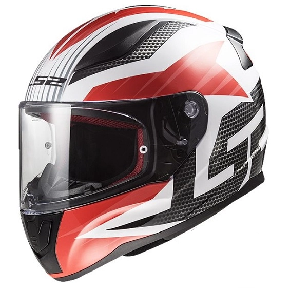 Шолом LS2 FF353 Rapid II Grid White/Red