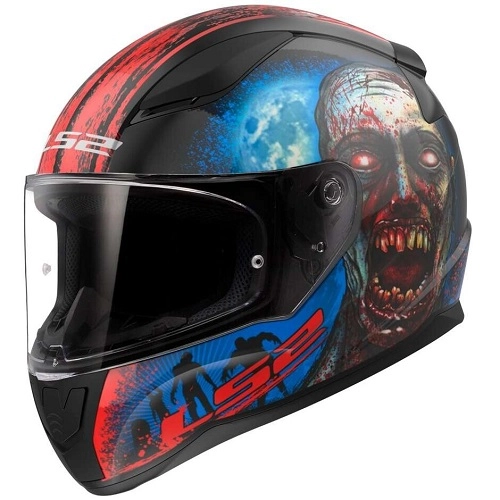Шолом LS2 FF353 Rapid II Zombie Brack/Red