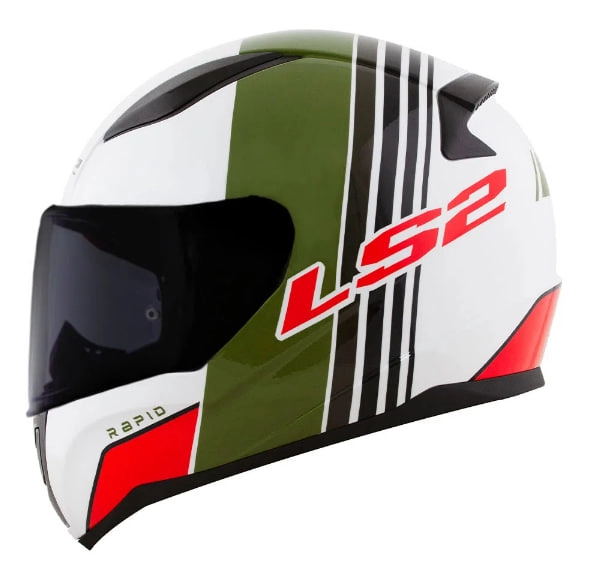 Шолом LS2 FF353 Rapid Multiply White/Green/Red