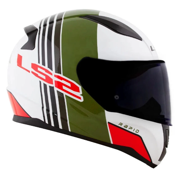 Шолом LS2 FF353 Rapid Multiply White/Green/Red