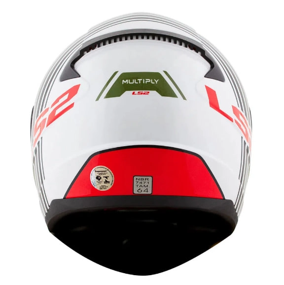 Шолом LS2 FF353 Rapid Multiply White/Green/Red
