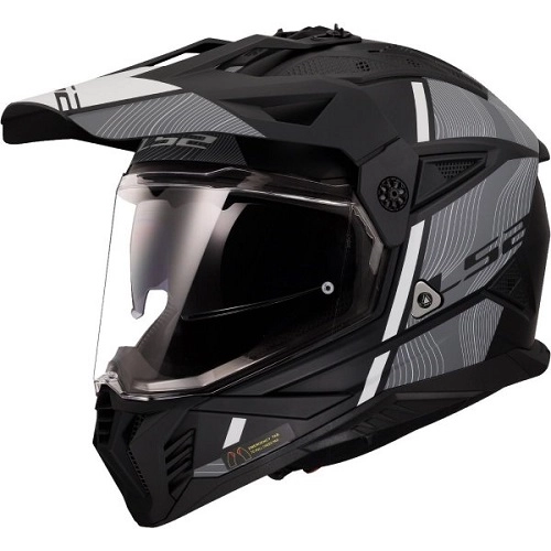 Шолом LS2 MX702 Pioneer II Hill Black/White