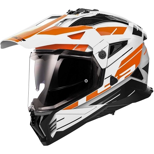Шолом LS2 MX702 Pioneer II Namib White/Orange