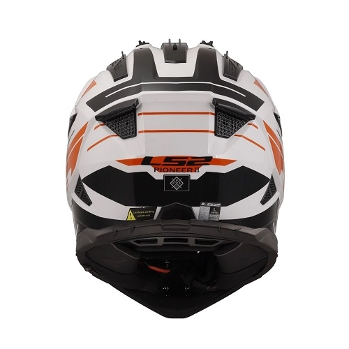 Шолом LS2 MX702 Pioneer II Namib White/Orange