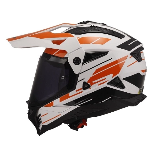 Шолом LS2 MX702 Pioneer II Namib White/Orange