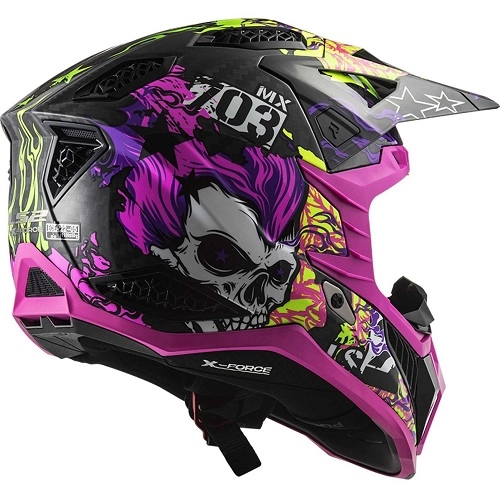 Шолом LS2 MX703 C X-Force Fireskull Violet