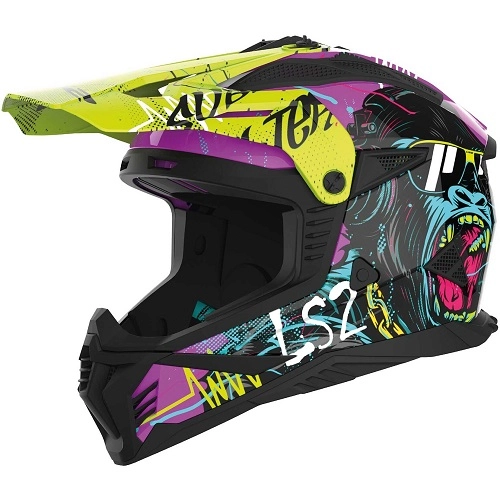 Шолом LS2 MX708 Fast II Gorilla Purple/Yellow