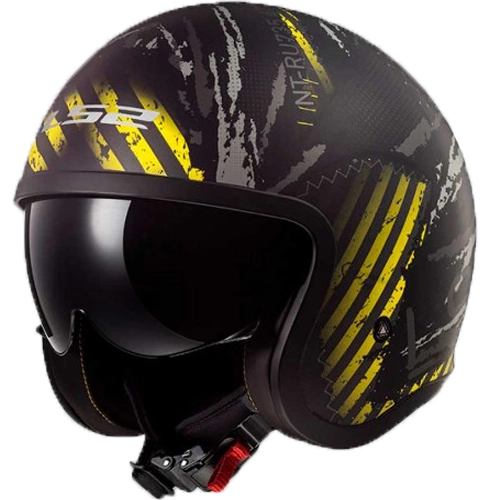 Шолом LS2 OF599 Spitfire Garage Black/Yellow
