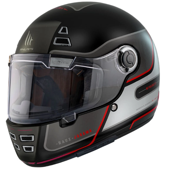 Шолом MT Jarama Baux E15 Black/Grey/Red