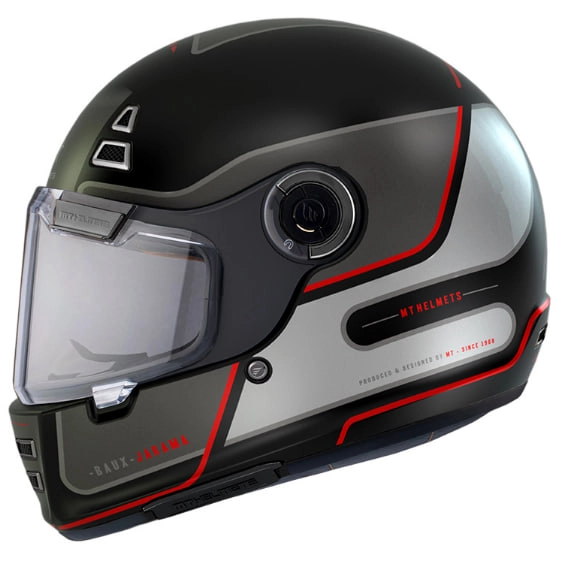 Шолом MT Jarama Baux E15 Black/Grey/Red