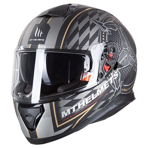Шолом MT Thunder 3 SV Isle of man Black/Silver