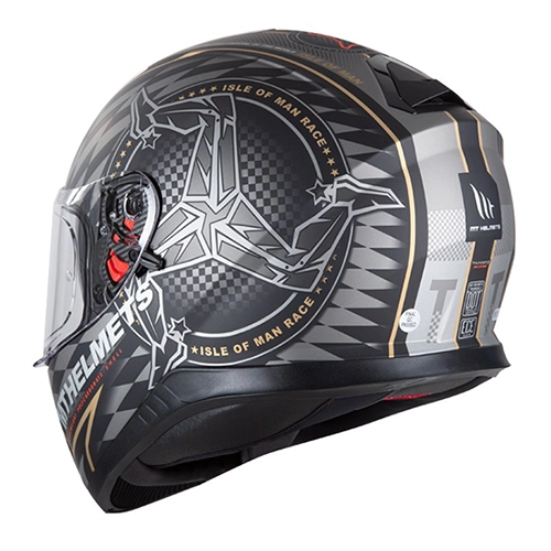 Шолом MT Thunder 3 SV Isle of man Black/Silver