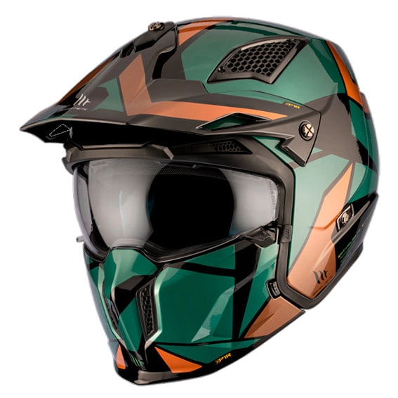 Шолом MT Trial Streetfighter SV S P1R Green/Brown