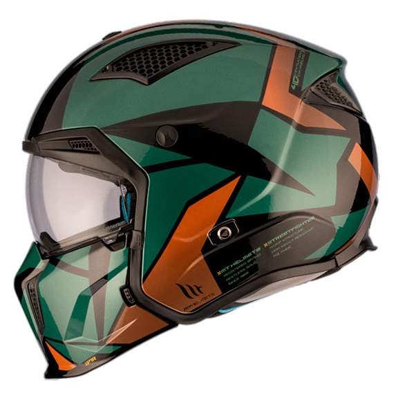 Шолом MT Trial Streetfighter SV S P1R Green/Brown