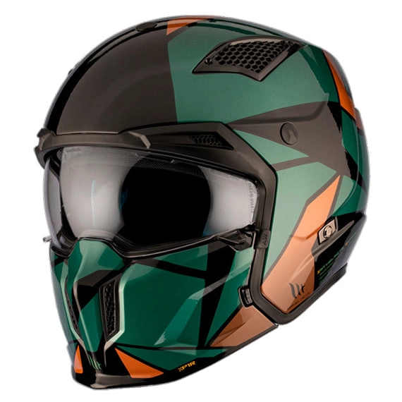 Шолом MT Trial Streetfighter SV S P1R Green/Brown
