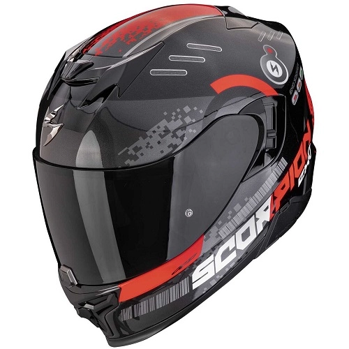 Шолом Scorpion EXO-520 Evo Air Titan Metal Black/Red