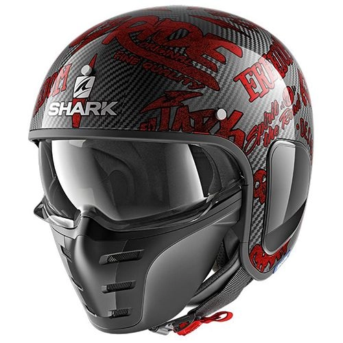 Шолом Shark S-Drak Carb Freestyle Cup Black/Red