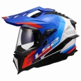 Шлем LS2 MX701 Explorer Hexa White/Blue/Red