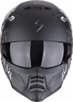 Шлем Scorpion Exo Combat II Genesis Black/White/Gold