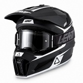 Шлем Leatt 3.5 Black + Мотоочки Leatt Vision 3.5 Black Clear Lens