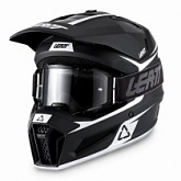 Шлем Leatt 3.5 Black + Мотоочки Leatt Vision 3.5 Black Clear Lens
