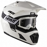 Шлем Leatt 7.5 Adventure White + Мотоочки Leatt Velocity 2.5 Clear Lens