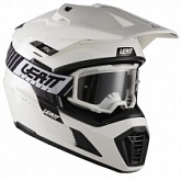 Шлем Leatt 7.5 Adventure White + Мотоочки Leatt Velocity 2.5 Clear Lens