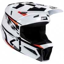 Шлем Leatt Moto 3.5 Junior White + Мотоочки Leatt Vision 3.5 Black Clear Lens