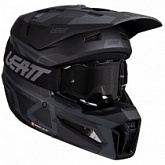 Шлем Leatt Moto 3.5 Stealth + Мотоочки Leatt Velocity 4.5 Stealth Dark Lens