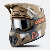 Шлем Leatt Moto 7.5 Khaki Brown + Мотоочки Leatt Velocity 4.5 Brown/Orange Smoke Lens