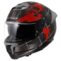 Шлем LS2 FF808 Stream II Worldmap Red