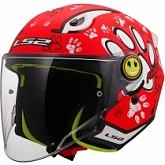 Шлем LS2 OF622 Funny II Paws Red Matt