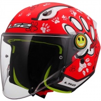 Шлем LS2 OF622 Funny II Paws Red Matt