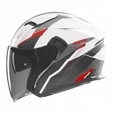 Шлем NOX N130 Myst White/Black/Red