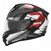 Шлем NOX N304S Carver Black/White/Red