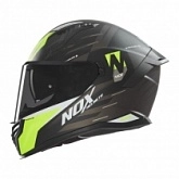 Шлем NOX N401 Crower Black/Yellow Fluo