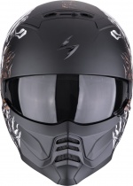 Шлем Scorpion Exo Combat II Genesis Black/White/Gold