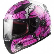 Шлем LS2 FF353 Rapid II Poppies White/Pink